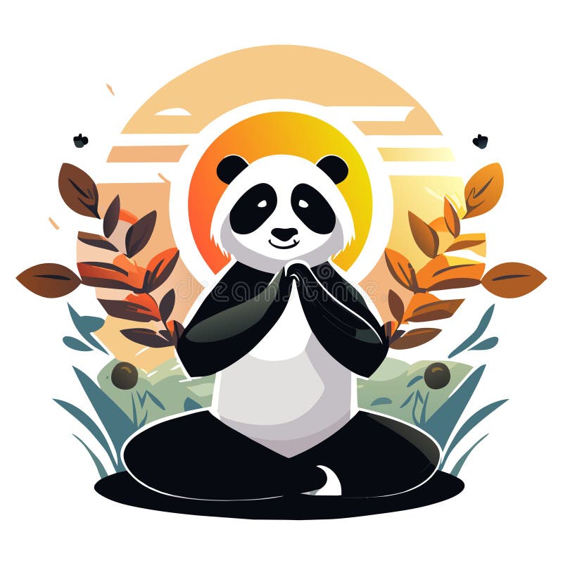  Panda Yoga Pose Panda Meditation Panda Doing Yoga Tank Top :  Clothing, Shoes & Jewelry