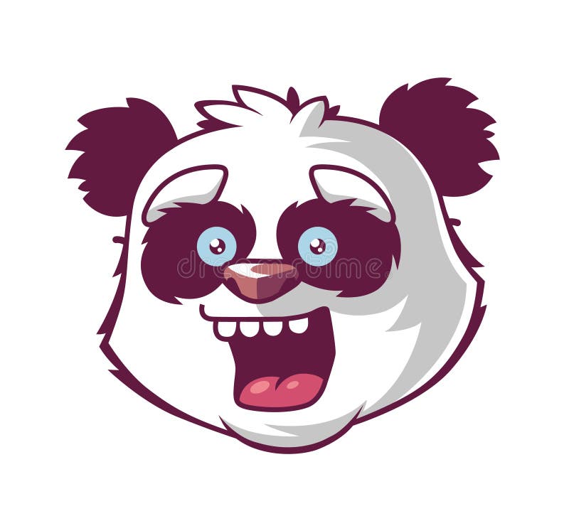Pandaglimlachen het hoofd van het karakter royalty-vrije illustratie Pandaglimlachen het hoofd van het karakter royalty-vrije illustratie