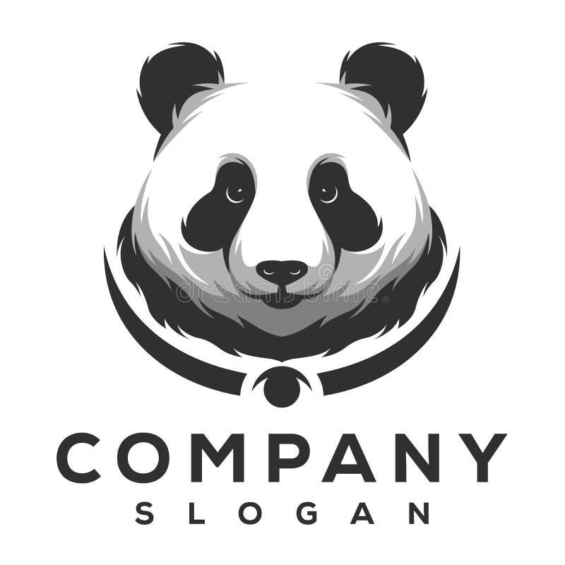 Pandalogodesign som är klar att använda vektor illustrationer Pandalogodesign som är klar att använda vektor illustrationer