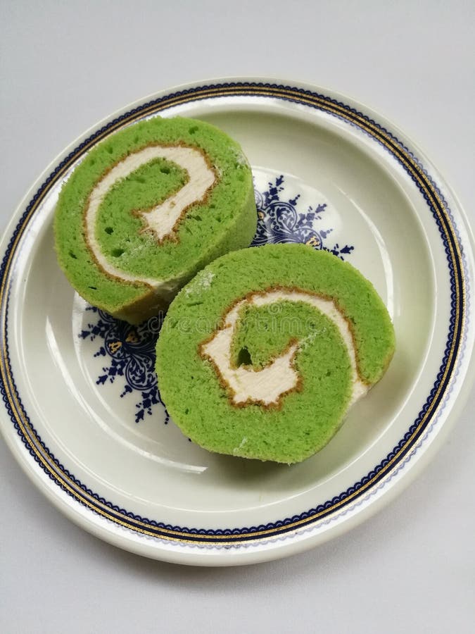 Pandan Flavored Roll Cake Stock Image Image Of Background Pandan Flavored Roll Cake Stock Image Image Of Background