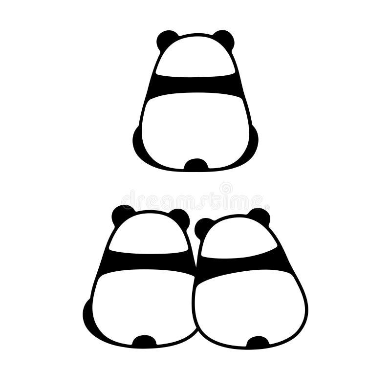 Pandas drawing from behind stock vector. Illustration of pair - 116548001 Pandas drawing from behind stock vector. Illustration of pair - 116548001