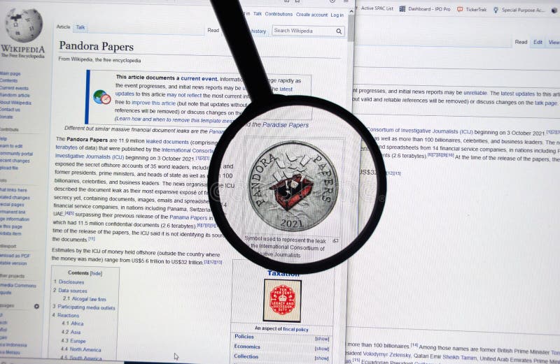The Pandora Papers Logo on Wiki Page, Leaked Set of Documents Exposing  Worlds Leaders Secrets Editorial Stock Image - Image of exposing, secrets:  231418969