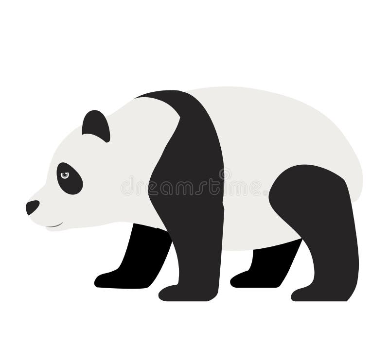 Pandy chodząca płaska zwierzęca wektorowa ilustracja odizolowywająca na bielu ilustracja wektor Pandy chodząca płaska zwierzęca wektorowa ilustracja odizolowywająca na bielu ilustracja wektor
