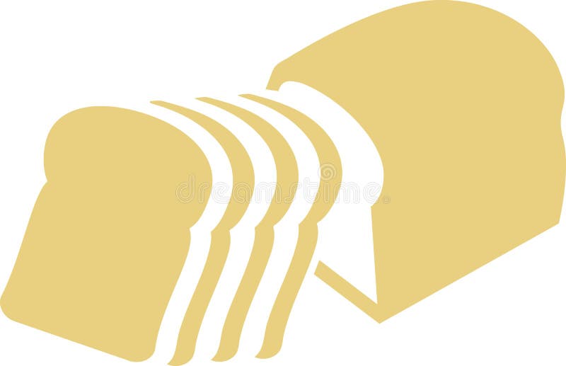 Pane affettato della pagnotta della latta illustrazione di stock Pane affettato della pagnotta della latta illustrazione di stock