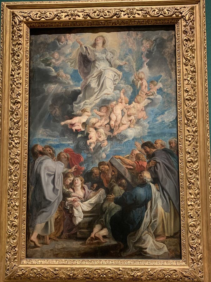 The Assumption of the Virgin painting by Rubens exhibited at the Queen`s Gallery in London England