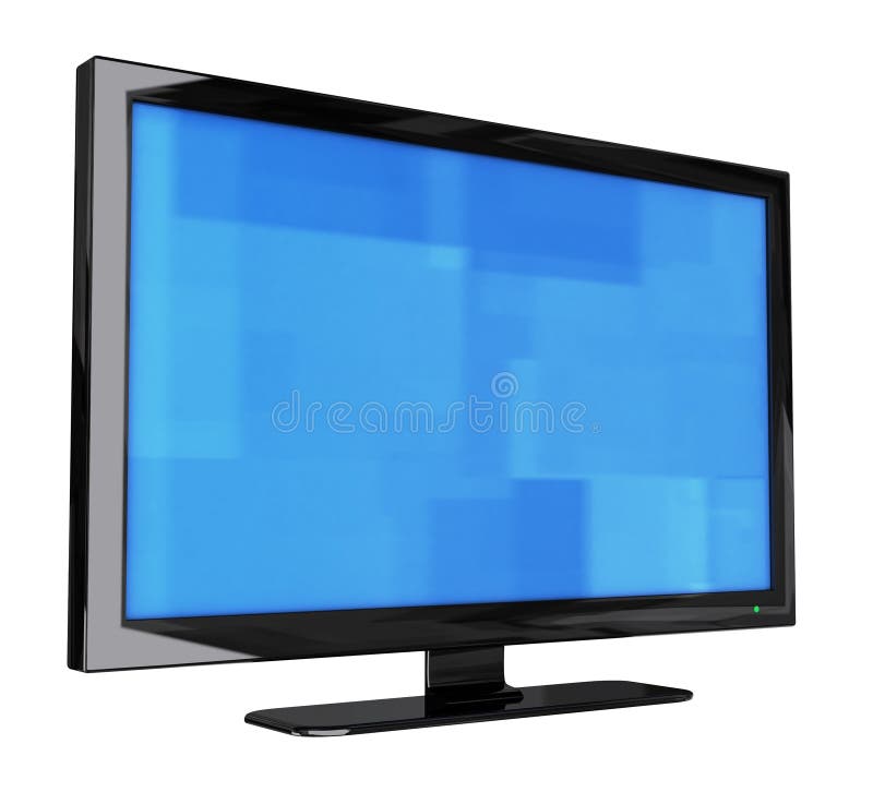 Lcd tv panel on the white background. Lcd tv panel on the white background