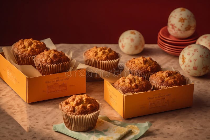Panetteria per muffin torte di pasticceria deliziosa e colorata, stile artigianale del mezzo secolo illustrazione vettoriale