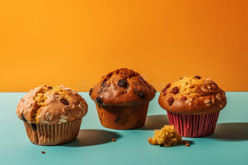 Panetteria per muffin torte di pasticceria deliziosa e colorata, stile artigianale del mezzo secolo illustrazione di stock