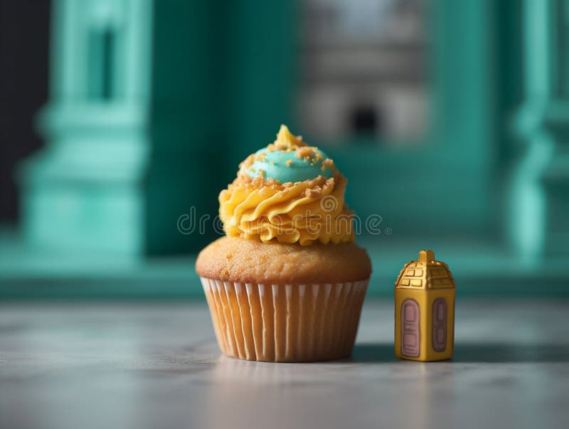 Panetteria per muffin torte di pasticceria deliziosa e colorata, stile artigianale del mezzo secolo illustrazione vettoriale