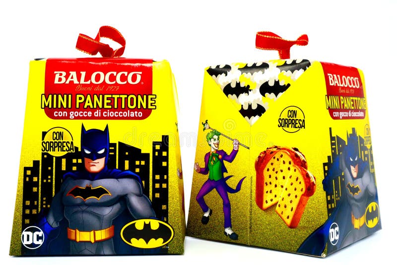 Panettone Batman De Navidad Tradicional Italiana Producido Por La Empresa  Italiana De Repostería Balocco Foto de archivo editorial - Imagen de  italiano, supermercado: 202204243