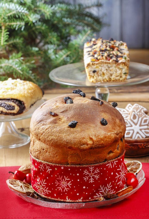 Traditional Italian Christmas Cake Stock Photo
