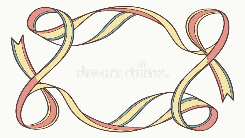 Panglică curgătoare elegantă sau design de șiruri de bannere design vectorial Generative AI royalty free illustration