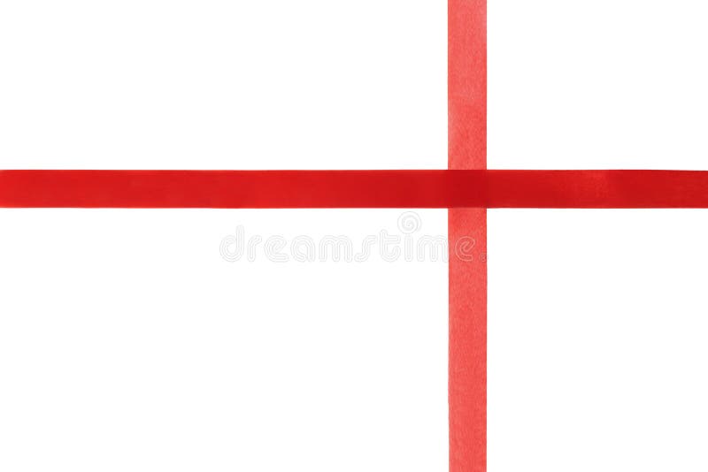 Panglică roșie lucioasă izolată pe fond alb royalty free stock photo