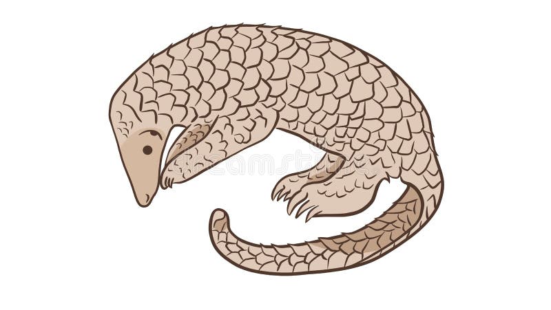 Pangolin or Scaly Anteater, a Scales Covered Mammal from Tropical Areas  Such As Africa and Asia Stock Illustration - Illustration of pengguling,  folidot: 174128436