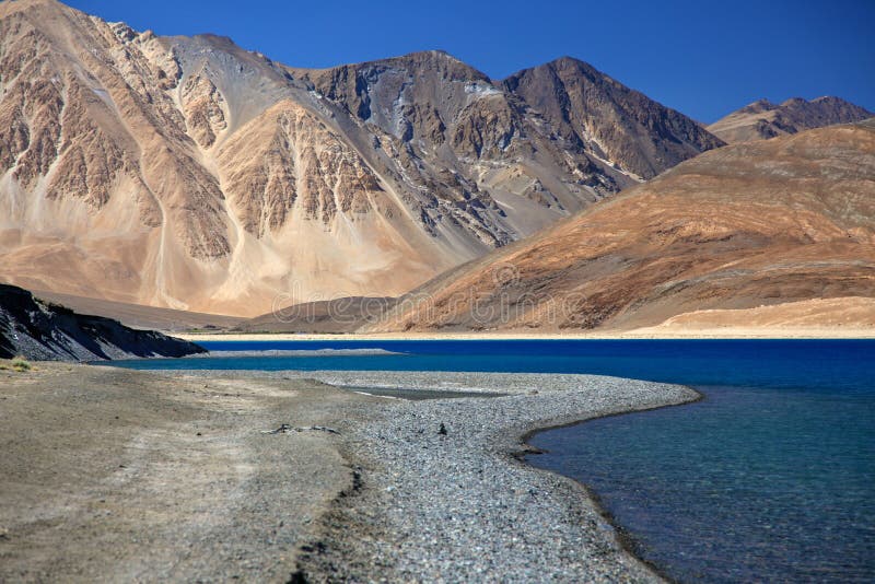 Pangong-See stockbild