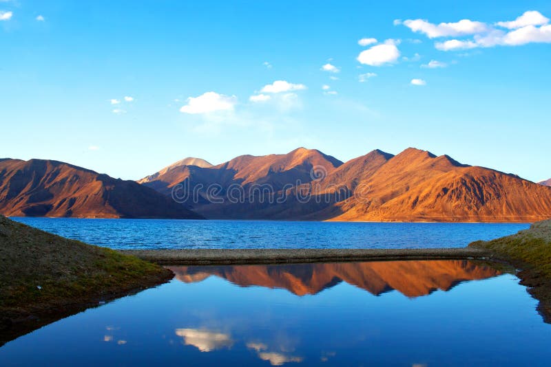Pangong-See, Indien stockbild
