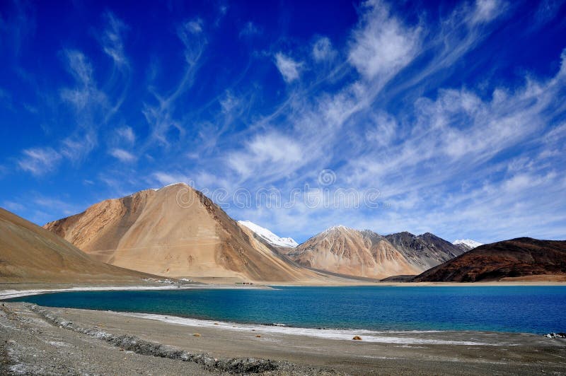 Pangong-See Ladakh Indien lizenzfreies stockfoto