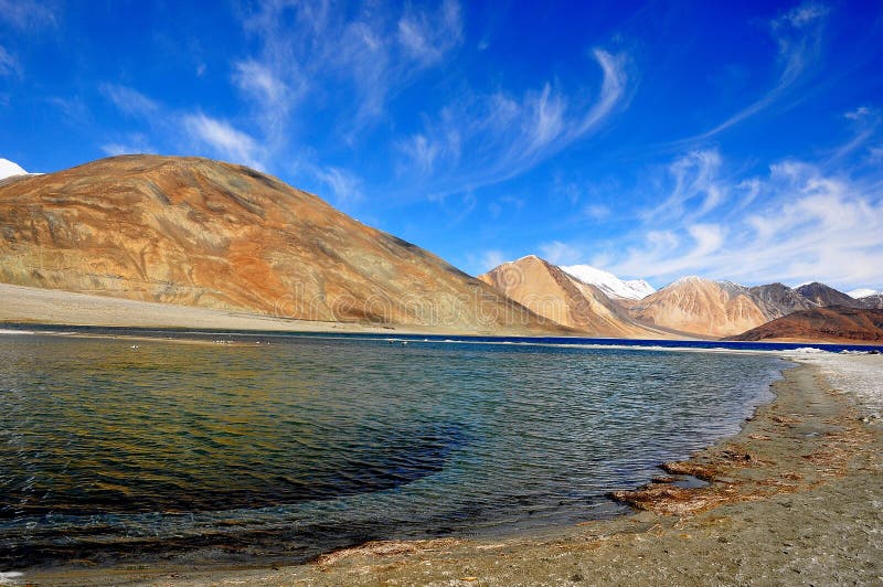 Pangong-See Ladakh Indien stockbild