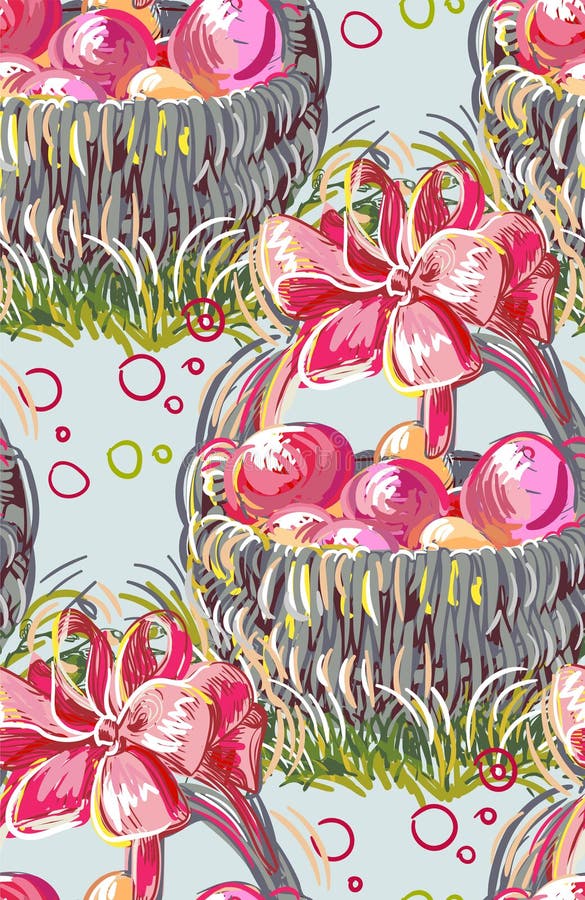 Panier color? de fleur de conception de style de peinture de vecteur illustration de vecteur Panier color? de fleur de conception de style de peinture de vecteur illustration de vecteur