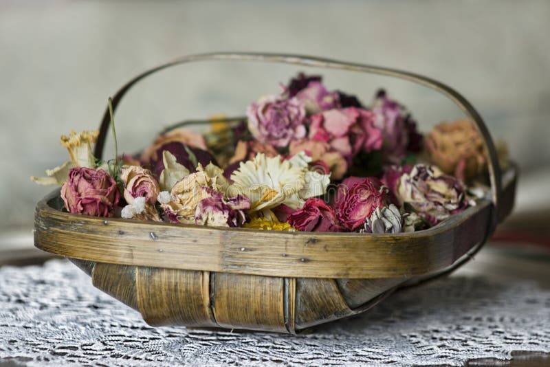 Panier des fleurs images libres de droits Panier des fleurs images libres de droits