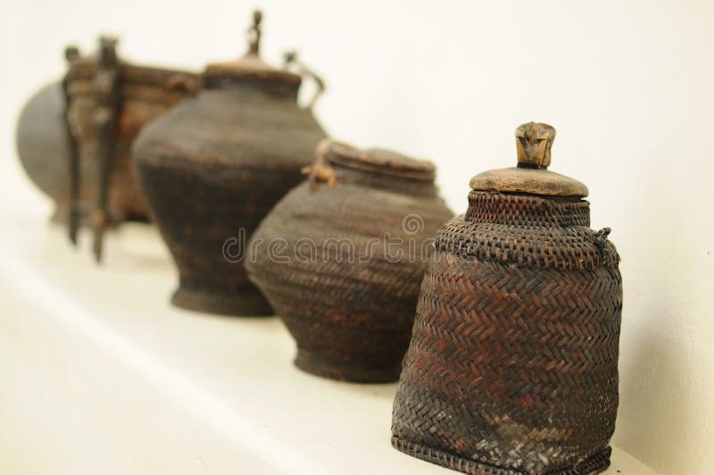 Paniers philippins antiques image libre de droits Paniers philippins antiques image libre de droits