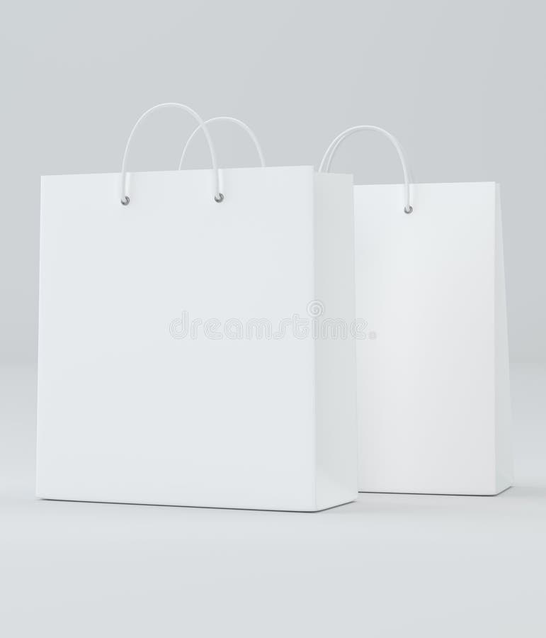 Paniers vides sur le blanc pour faire de la publicité et stigmatiser rendu 3d illustration stock Paniers vides sur le blanc pour faire de la publicité et stigmatiser rendu 3d illustration stock