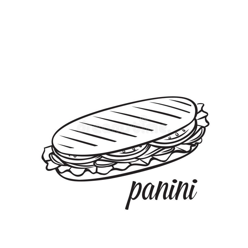 Panini oder Sandwich stock abbildung Panini oder Sandwich stock abbildung