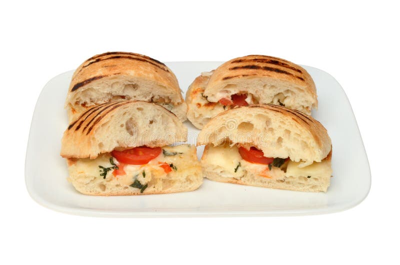 Panini sul piatto immagini stock libere da diritti Panini sul piatto immagini stock libere da diritti