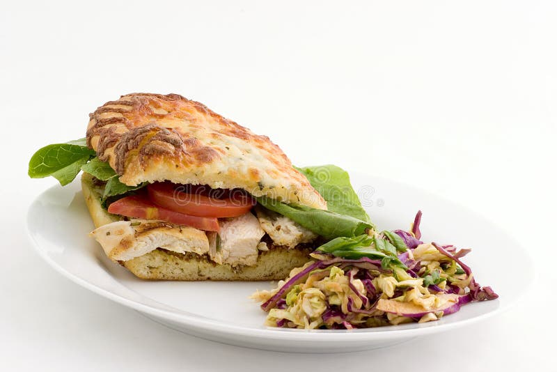 Panino di pollo cotto fotografie stock Panino di pollo cotto fotografie stock