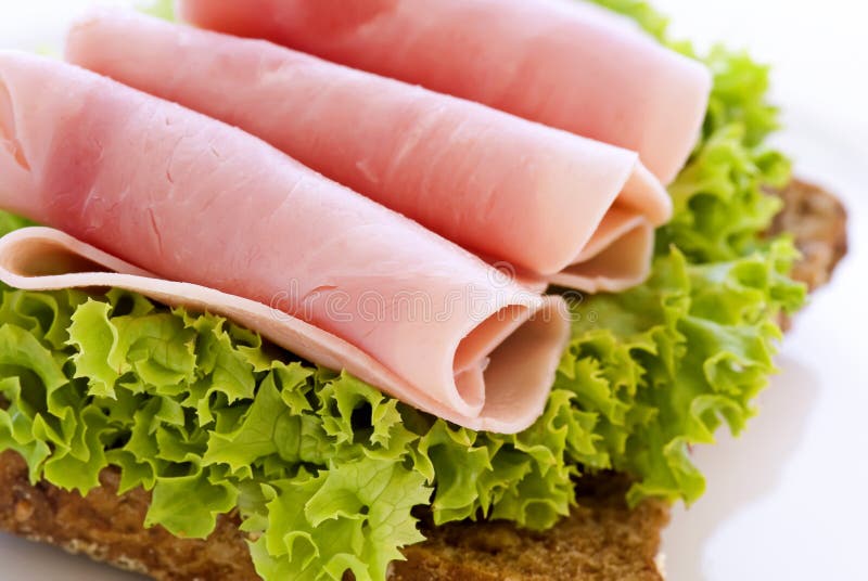 Panino di prosciutto fotografie stock Panino di prosciutto fotografie stock