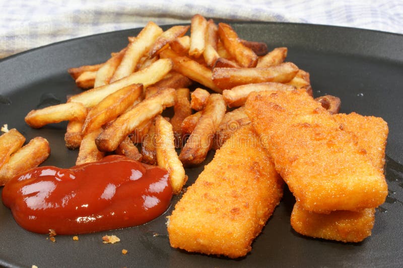 Panna för chipfingerfisk royaltyfria bilder