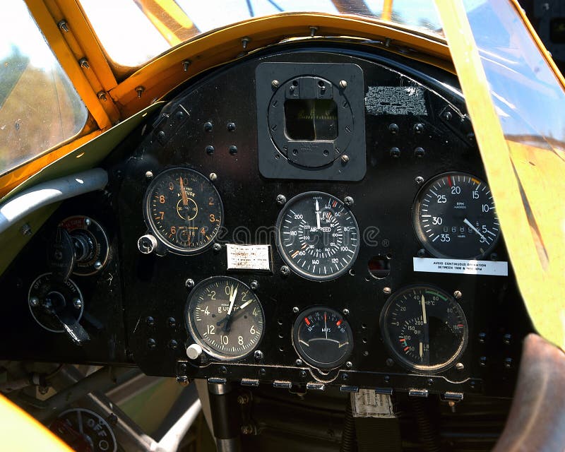 Panneau d'instrument d'avion photographie stock Panneau d'instrument d'avion photographie stock