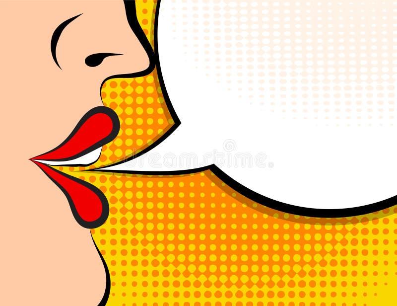 Panneau de bande dessinée de style d'art de bruit rétro avec l'absurdité parlante de fille illustration libre de droits Panneau de bande dessinée de style d'art de bruit rétro avec l'absurdité parlante de fille illustration libre de droits