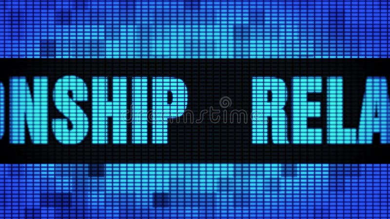 Panneau de signe de panneau d'affichage de mur de Front Text Scrolling LED de relations illustration de vecteur