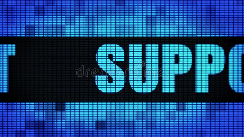Panneau de signe de panneau d'affichage de mur de Front Text Scrolling LED de soutien illustration de vecteur