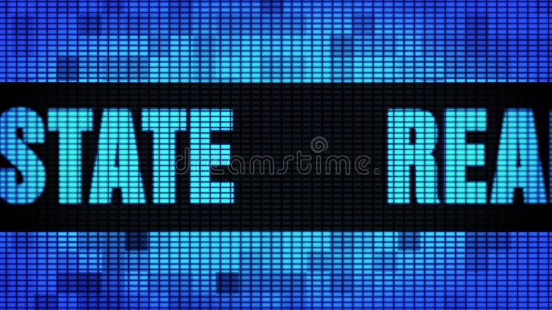 Panneau de signe de panneau d'affichage de mur de Real Estate Front Text Scrolling LED illustration libre de droits