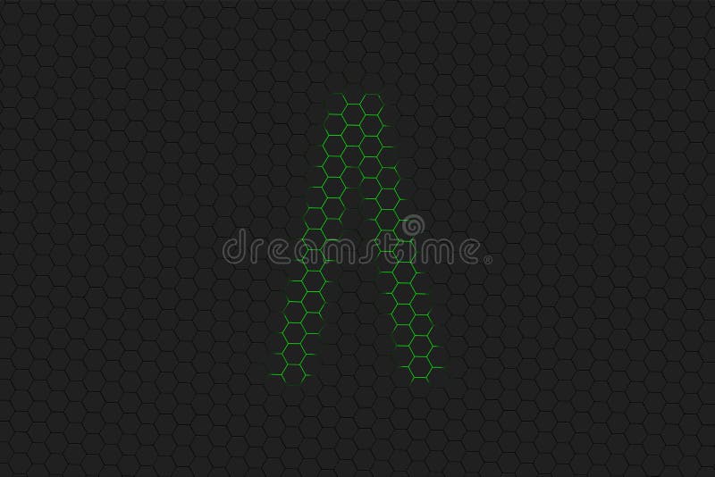 Panneau lambda. lettre lambda symbole de l'alphabet grec illustration libre de droits