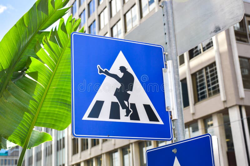 Crosswalk road sign with a guy in Ottawa, Canada. Crosswalk road sign with a guy in Ottawa, Canada