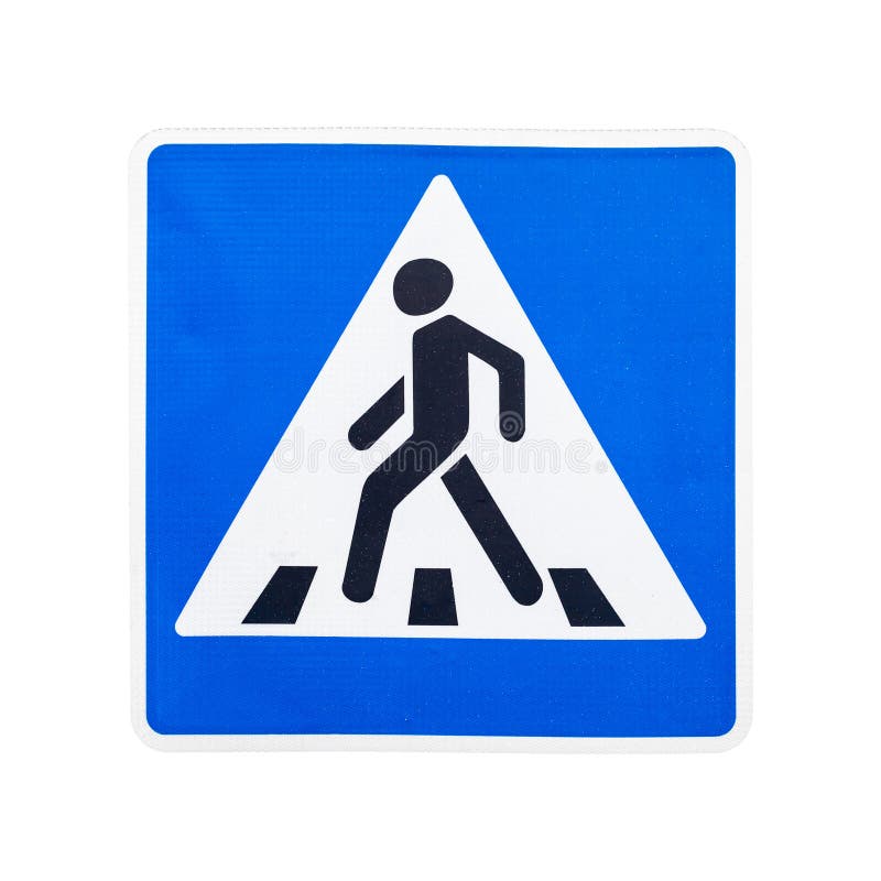Panneau routier de passage pour piétons d'isolement sur le blanc photographie stock Panneau routier de passage pour piétons d'isolement sur le blanc photographie stock