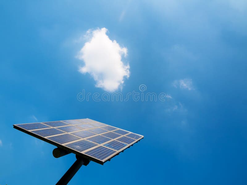Solar panel under pure blue sky. Solar panel under pure blue sky