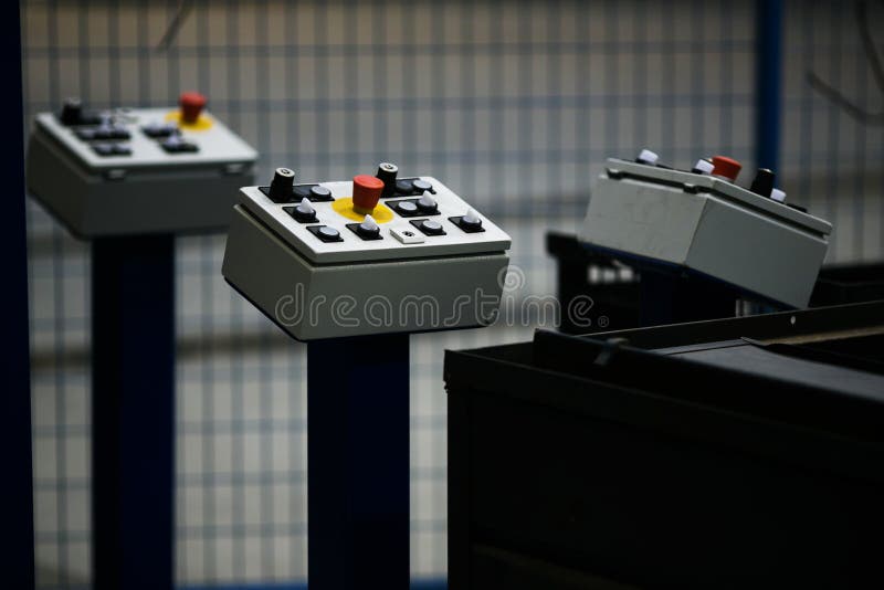 Pannelli di controllo del macchinario di costruzione immagine stock libera da diritti Pannelli di controllo del macchinario di costruzione immagine stock libera da diritti