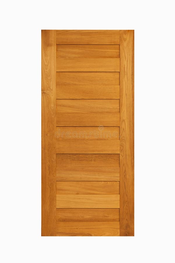 Pannello di legno della porta del tek su fondo bianco isolato fotografie stock libere da diritti Pannello di legno della porta del tek su fondo bianco isolato fotografie stock libere da diritti