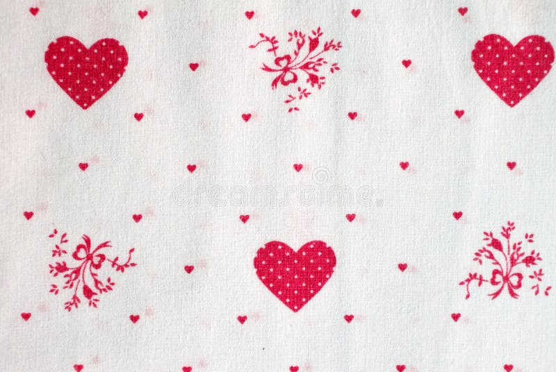 A cloth paintings with baby drawing, hearts and flowers. A cloth paintings with baby drawing, hearts and flowers