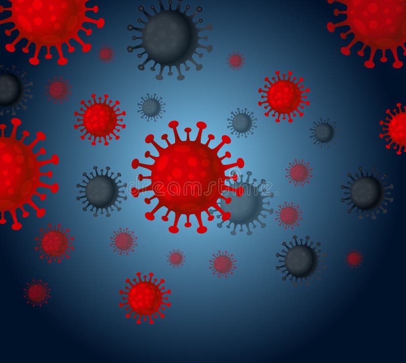 Pano de fundo do vírus da corona da gripe covid19. coronaviso