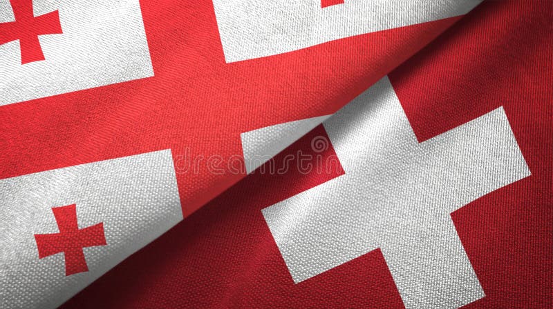 Suíça, Competição Da Geórgia, Bandeiras Coloridas E Espessas