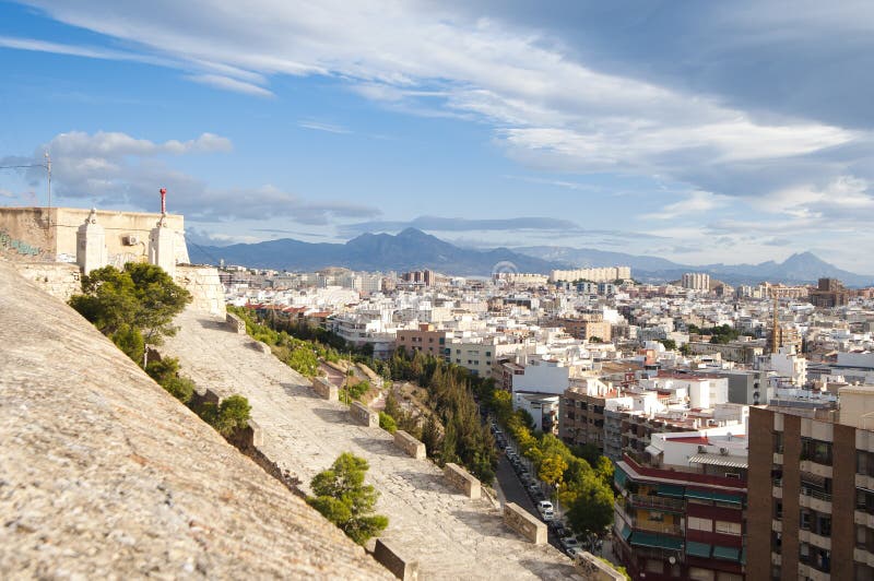 Panorama of Alicante city