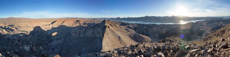 panorama of the Aubrey Hills and the Colorado River from the summit of Horse Hoof Point. panorama of the Aubrey Hills and the Colorado River from the summit of Horse Hoof Point