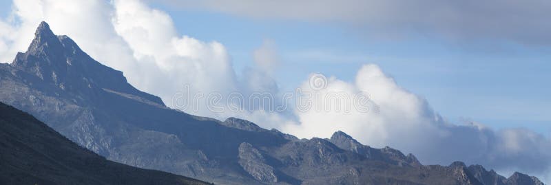 Panorama av de Anderna bergen Stat av Merida venezuela arkivfoto Panorama av de Anderna bergen Stat av Merida venezuela arkivfoto