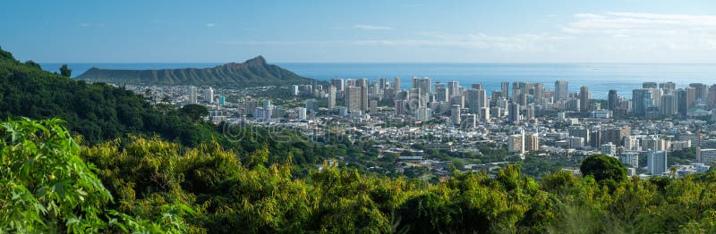 Panorama of the city of Honolulu from mount Tantalus. Oahu, Hawaii. Panorama of the city of Honolulu from mount Tantalus. Oahu, Hawaii