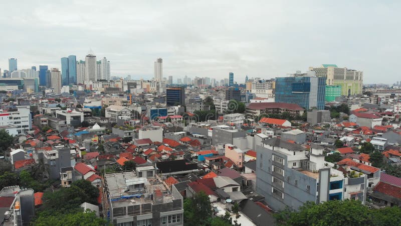 Panorama aéreo de las cercanías de la ciudad de Jakarta indonesia